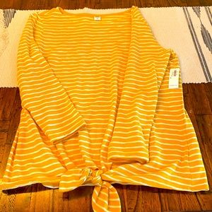 NWT Old Navy Tie Knot Stripe Shirt